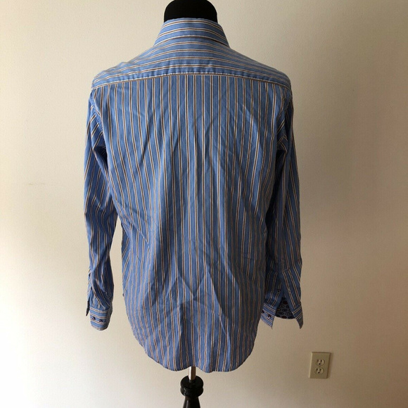 Robert Graham blue, white, brown shirt - mens med - Picture 3 of 5